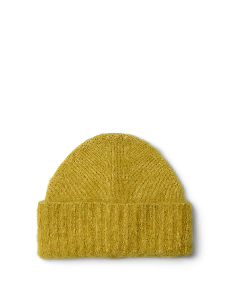 SLWLULU BRUSHED WOOL BLEND BEANIE, Avocado Oil