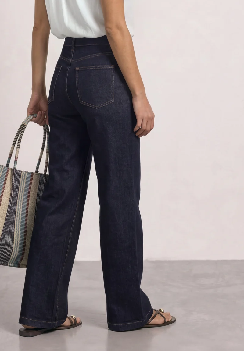 QR Style Emee Wide Leg,hw,rins, Rinse Soft Washed