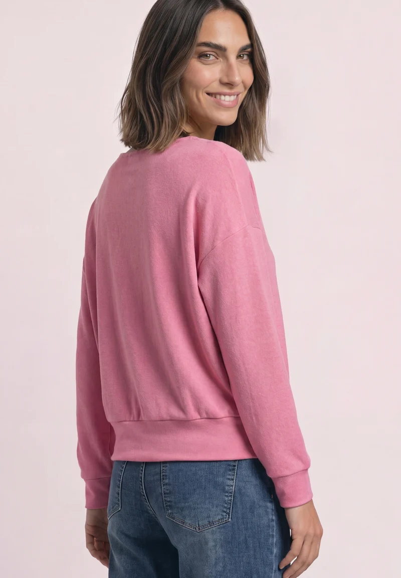 LTD QR soft shirt w.bottom cuf, warm blush mel.
