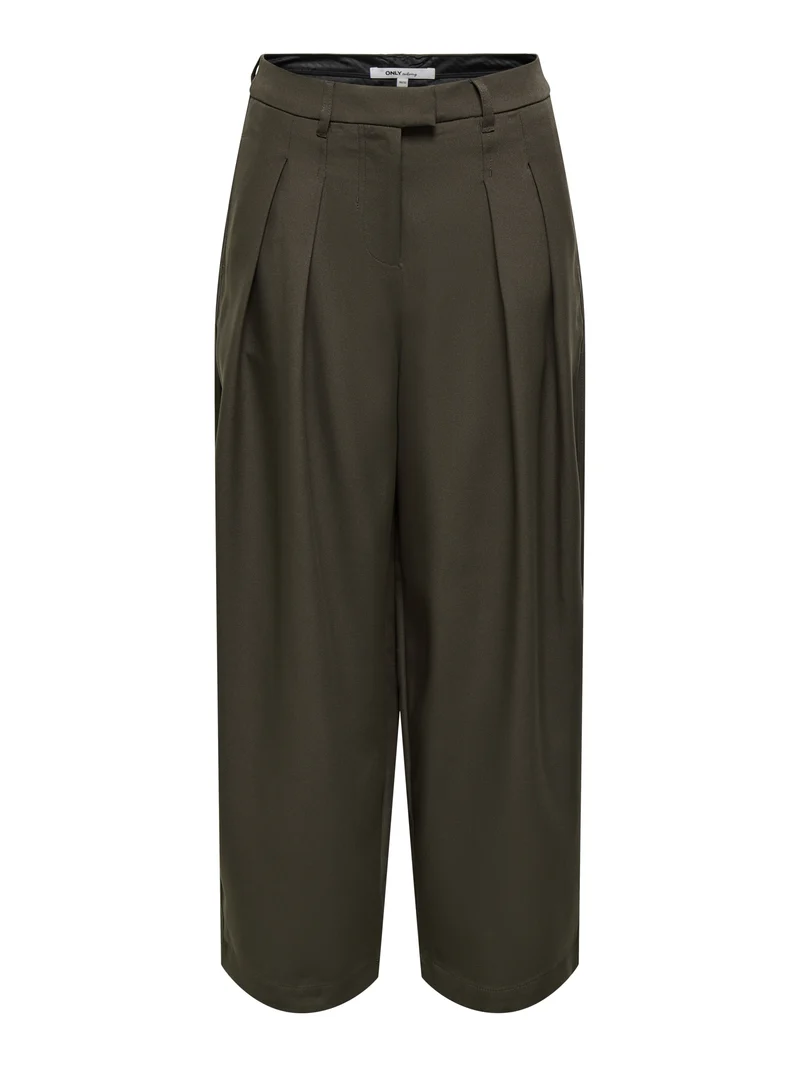 ONLKIRSY MW PLEAT BARREL PANT TLR, Coffee Bean