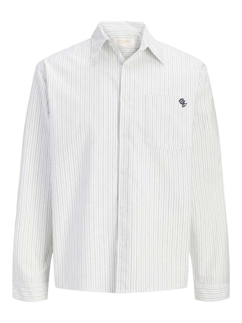 JORFREDERIKSBERG OXFORD SHIRT LS SN, Snow White/STRIPES