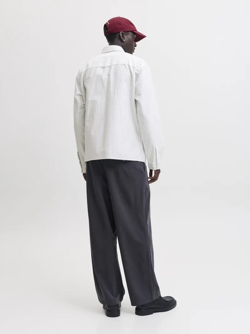 JORFREDERIKSBERG OXFORD SHIRT LS SN, Snow White/STRIPES