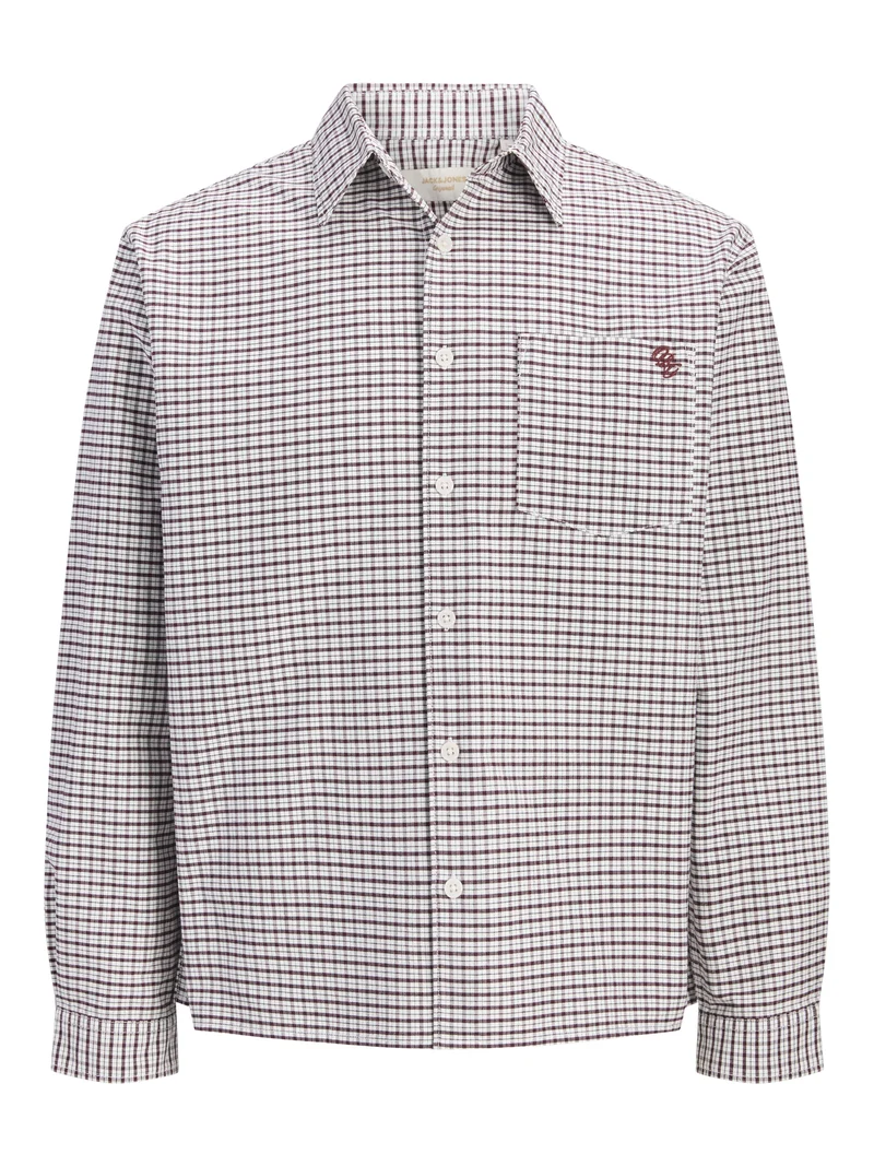 JORFREDERIKSBERG OXFORD SHIRT LS SN, Chocolate Truffle/CHECKS