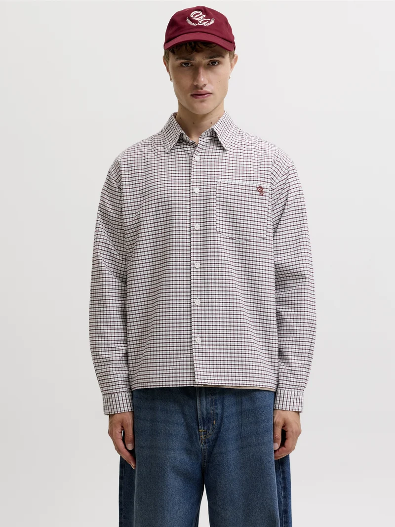 JORFREDERIKSBERG OXFORD SHIRT LS SN, Chocolate Truffle/CHECKS