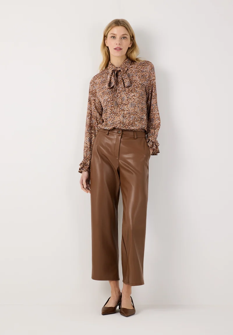 Fake Leather Culotte, espresso brown