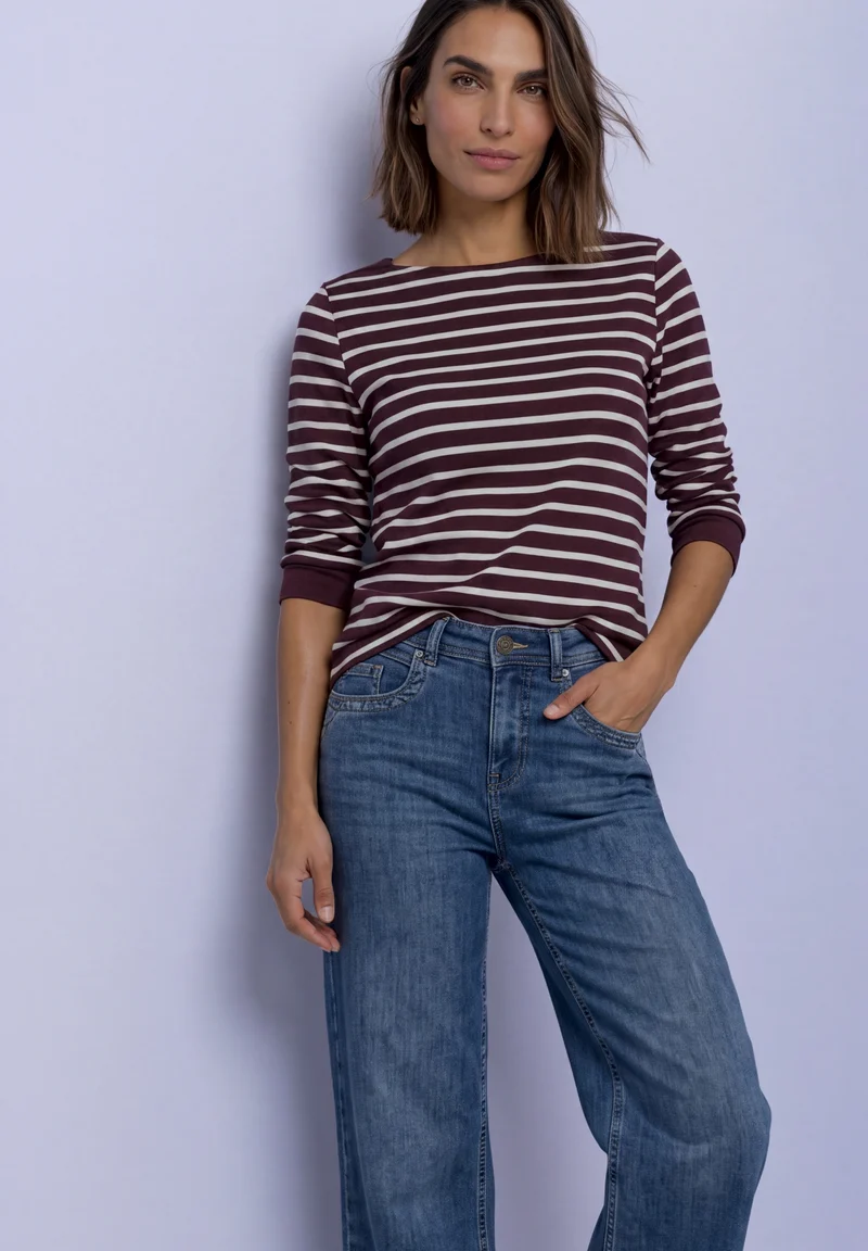 LTD QR basic yds u-boat shirt, rustic rouge