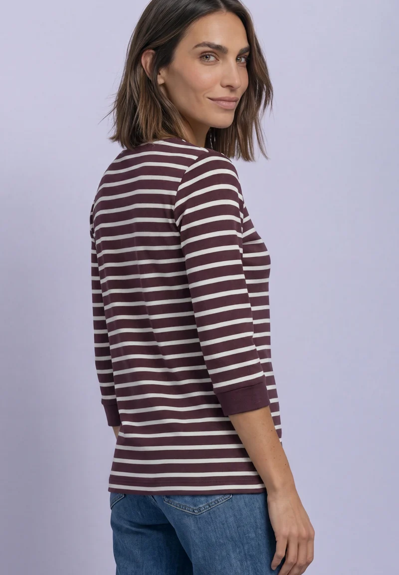 LTD QR basic yds u-boat shirt, rustic rouge