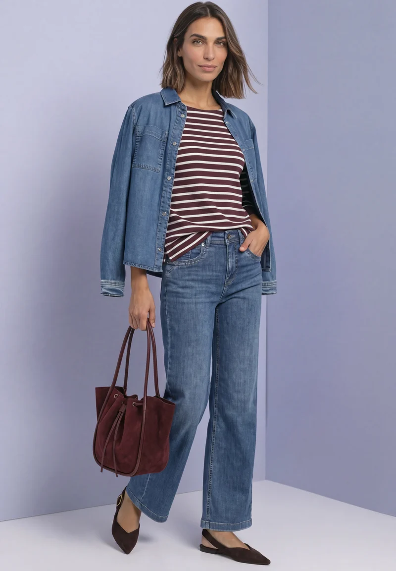 LTD QR basic yds u-boat shirt, rustic rouge