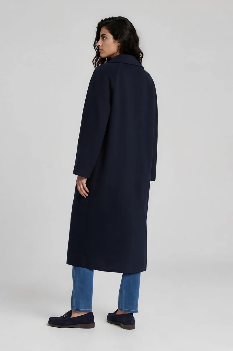 OVERSIZED COAT W LAPEL COLLAR 1/1 S, NAVY