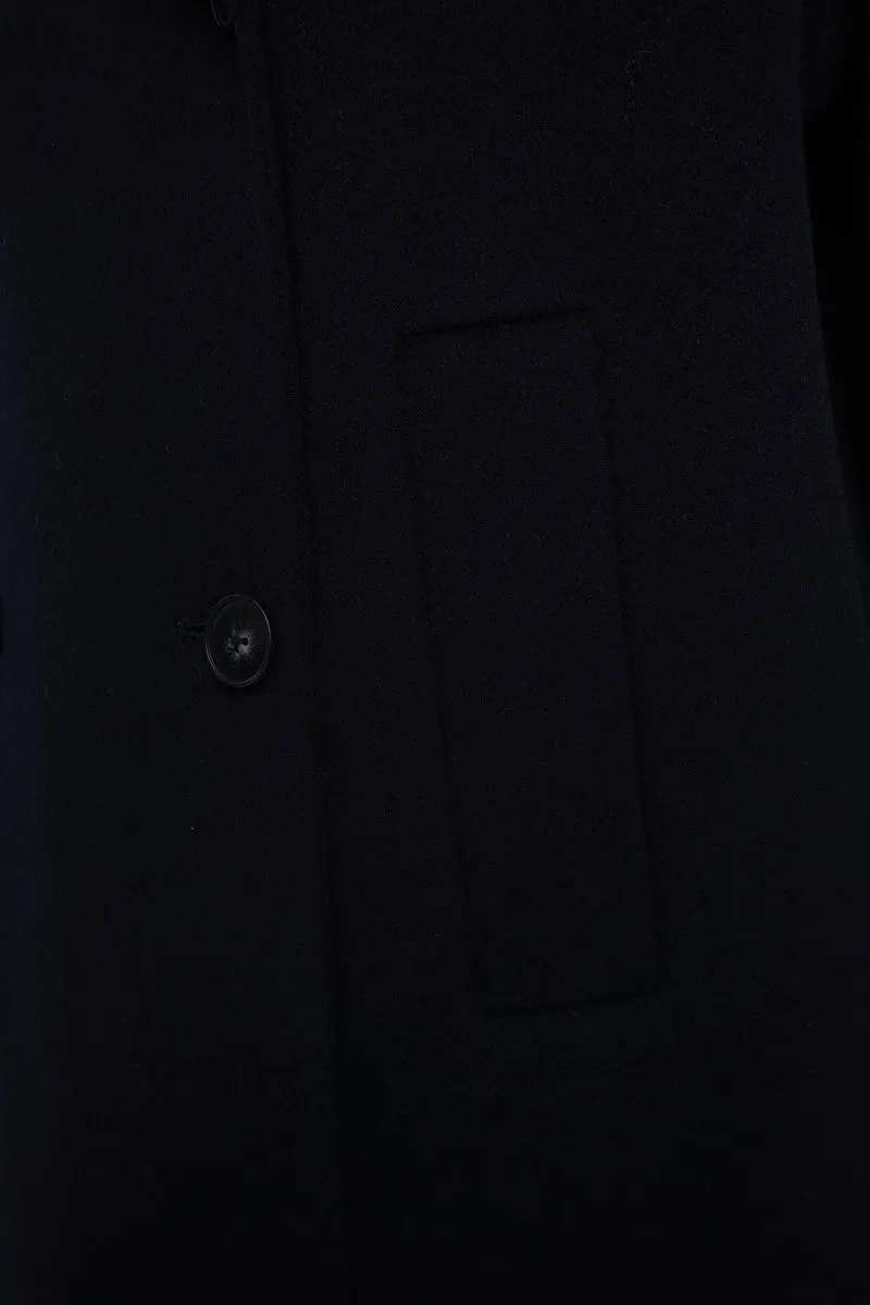 OVERSIZED COAT W LAPEL COLLAR 1/1 S, NAVY