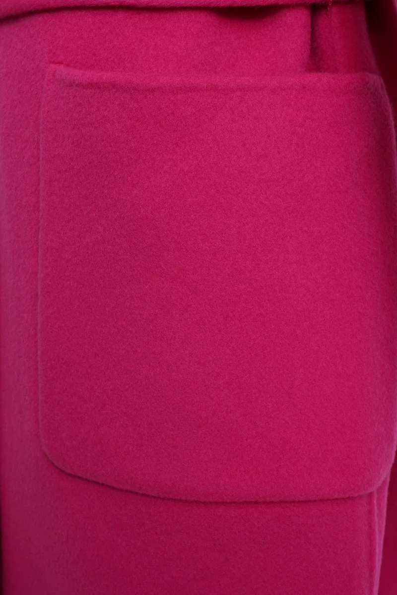 OVERSIZED COAT W LAPEL COLLAR 1/1 S, FUCHSIA