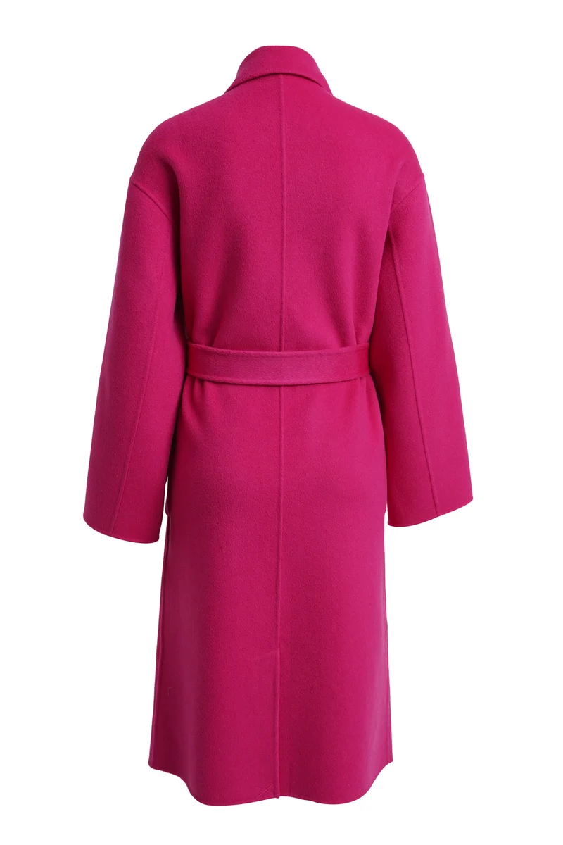 OVERSIZED COAT W LAPEL COLLAR 1/1 S, FUCHSIA