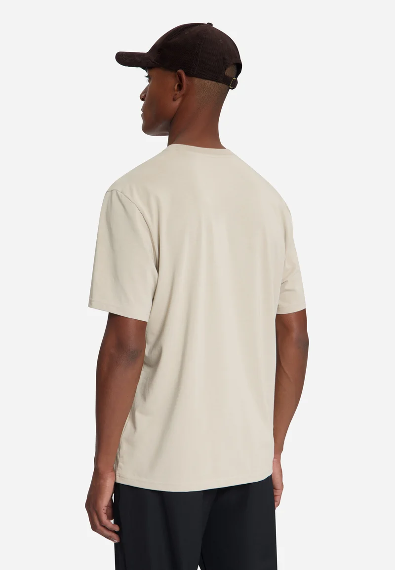 T-Shirt Crewneck Solid Basic Stretch, Cement