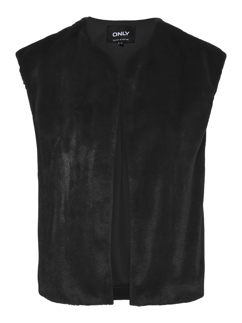 ONLDANA MILA FAUX FUR GILET CC OTW, Black