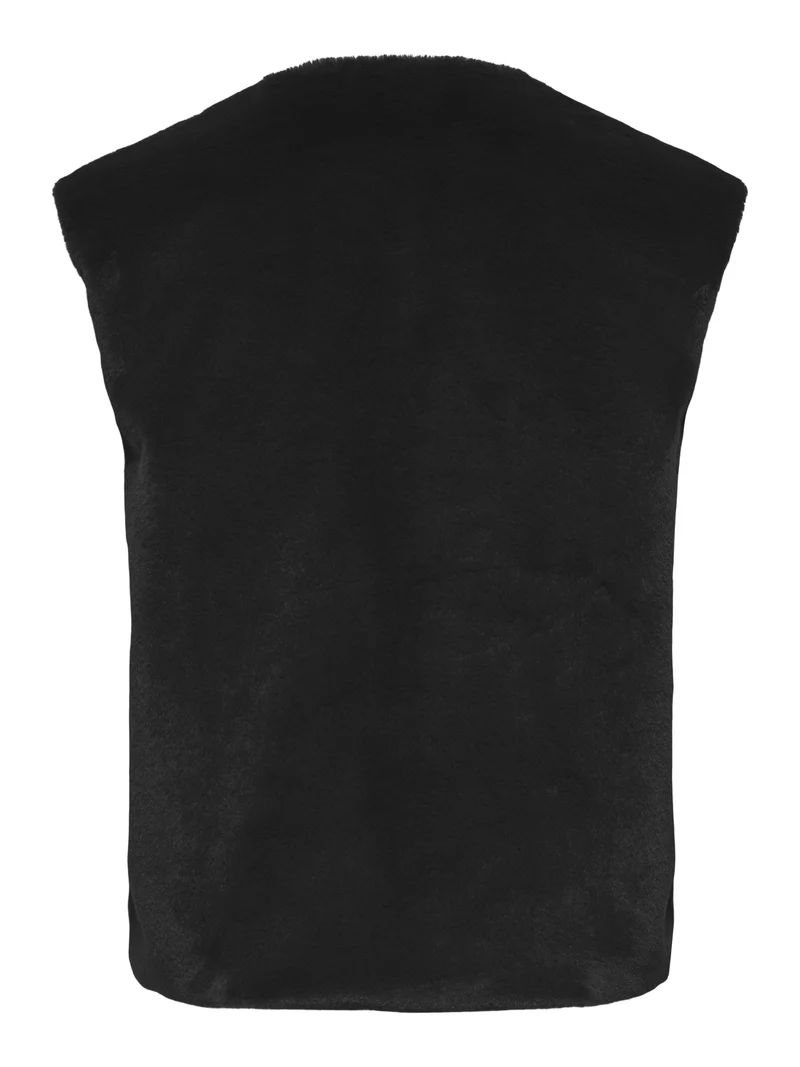 ONLDANA MILA FAUX FUR GILET CC OTW, Black