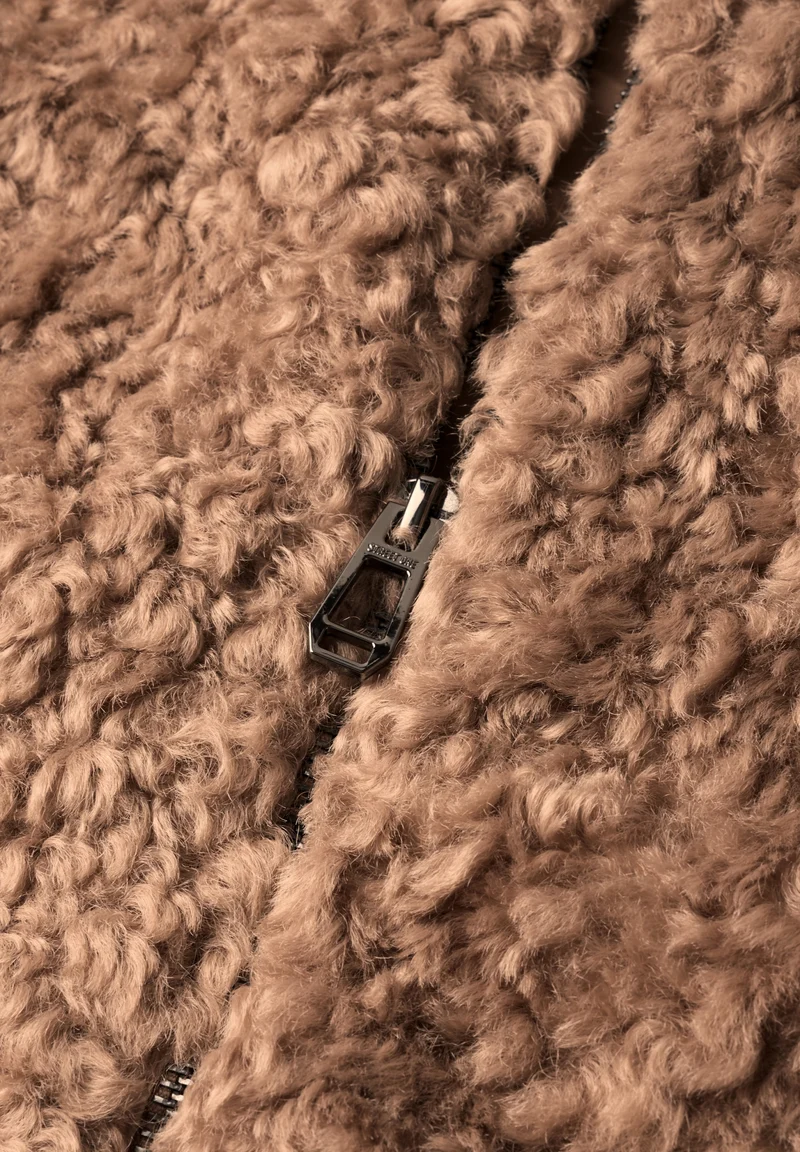 Studio Fake Fur Vest, Honey Brown