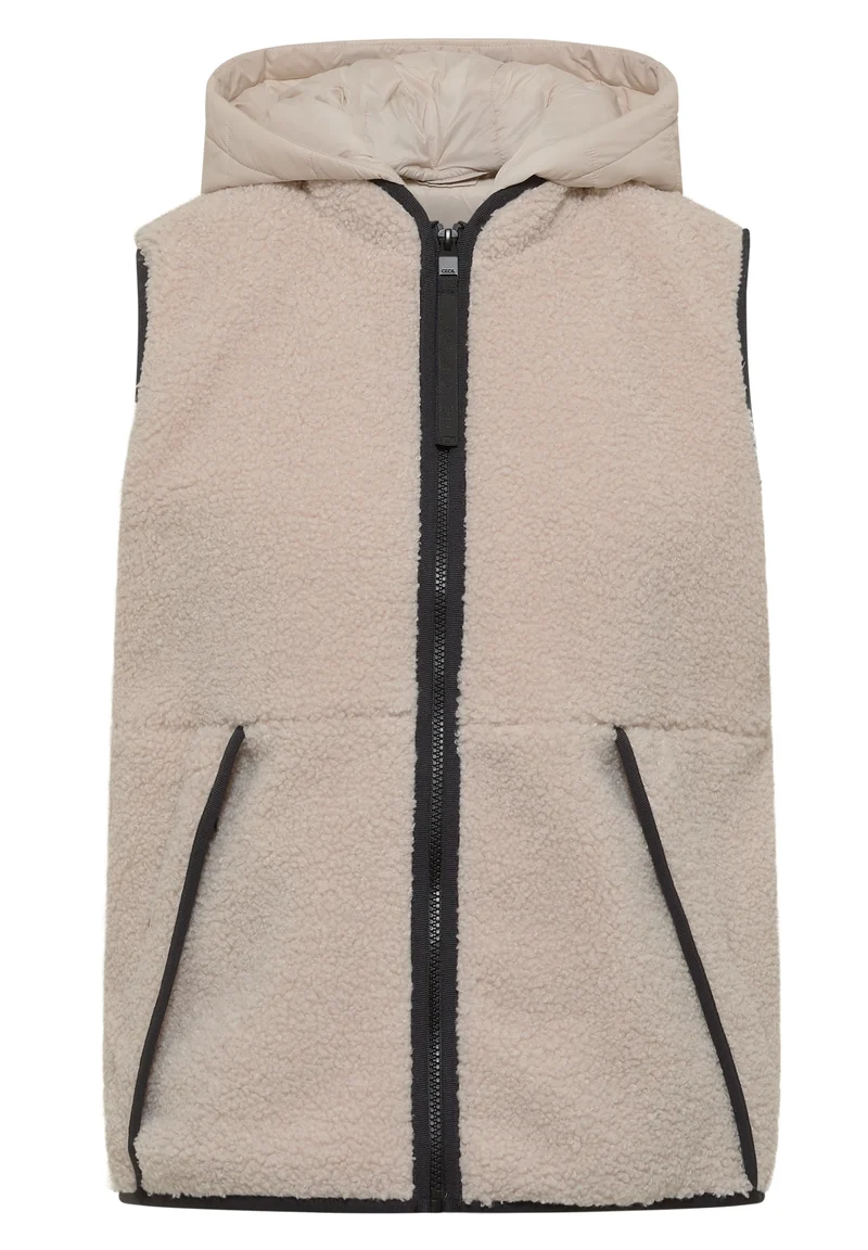 Teddy vest, teddy vanilla white