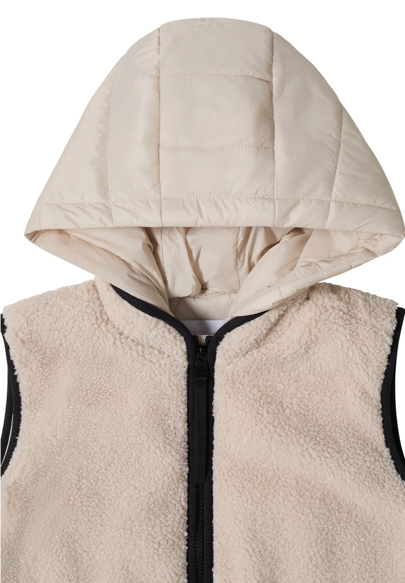 Teddy vest, teddy vanilla white