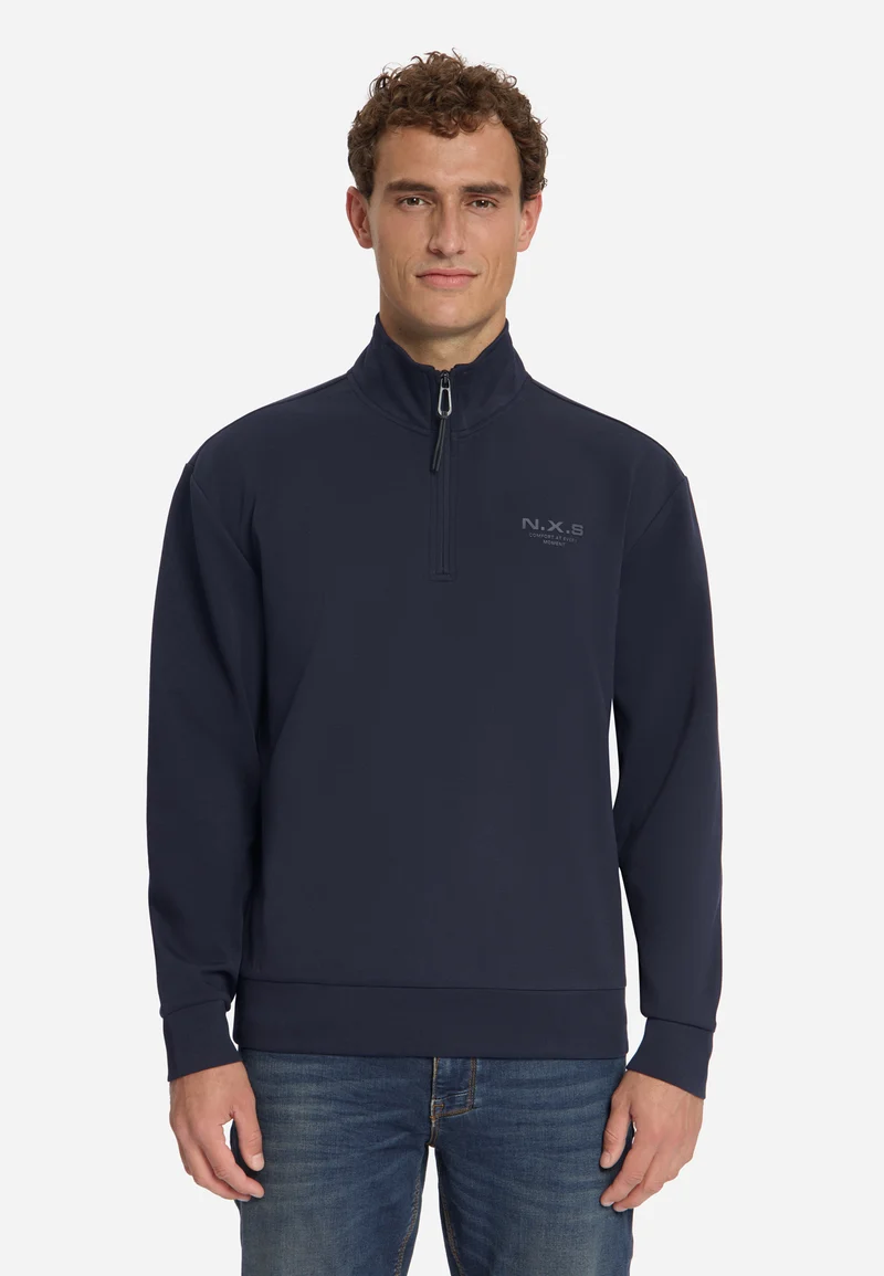 Sweater Half Zip, Dark Night