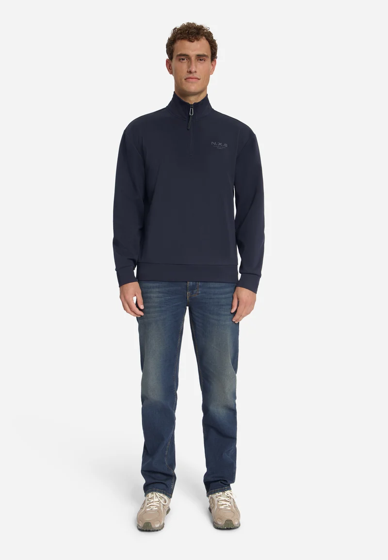Sweater Half Zip, Dark Night
