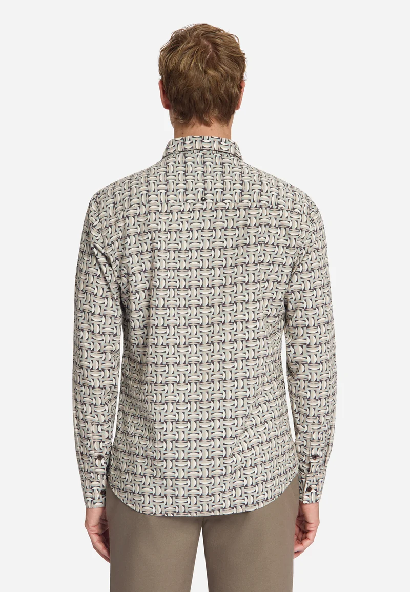 Shirt Allover Printed, Stone
