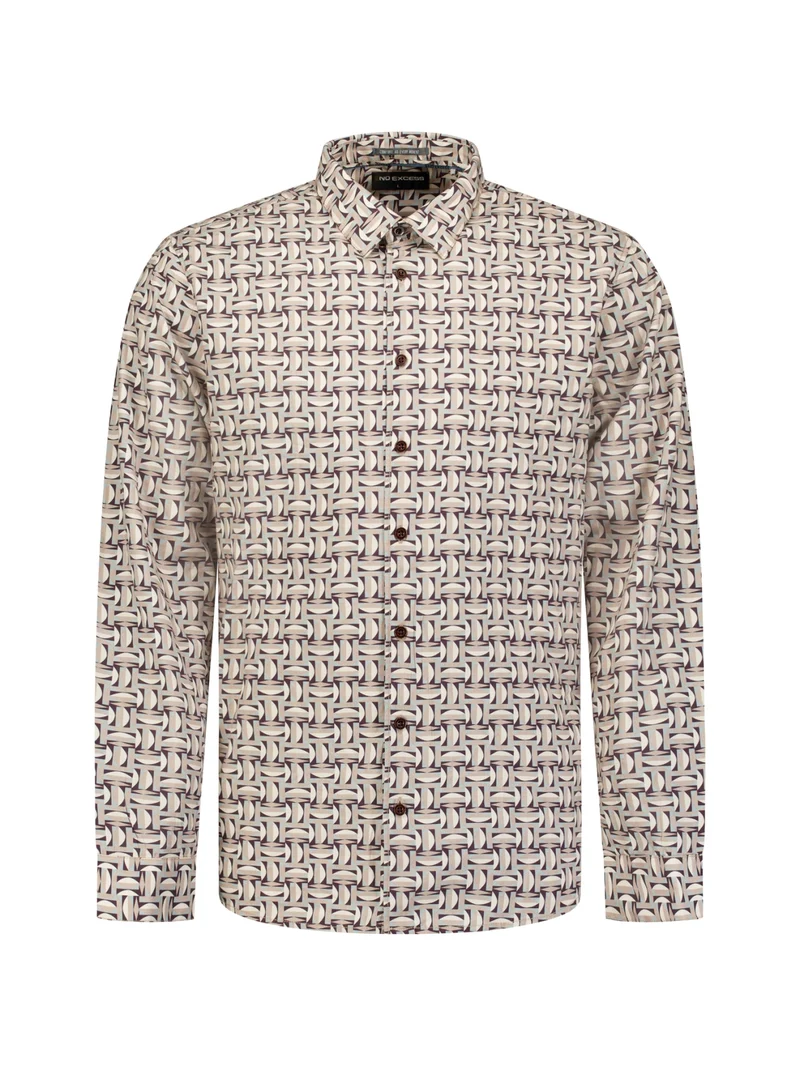 Shirt Allover Printed, Stone