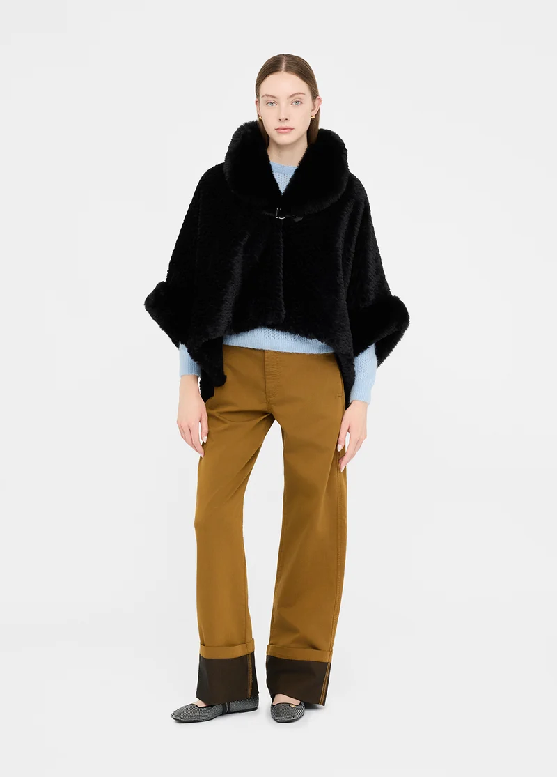 Faux Fur Cape