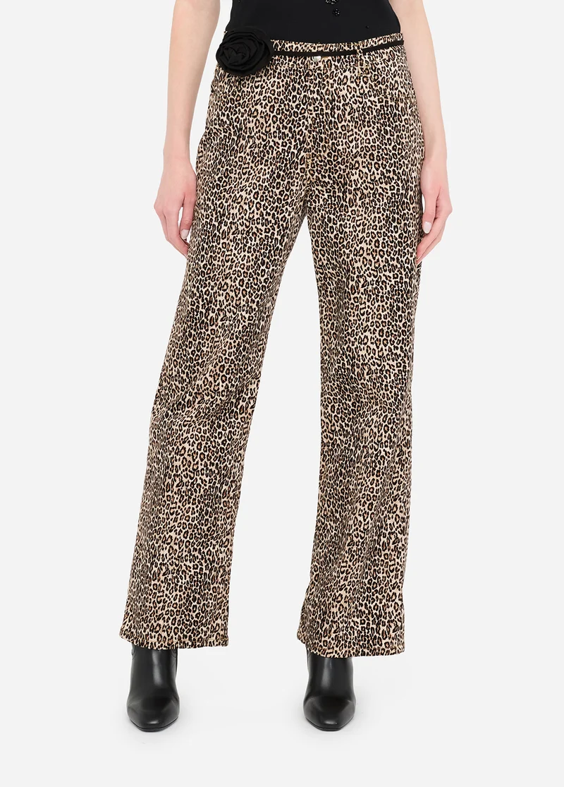 Animal-Print Trousers
