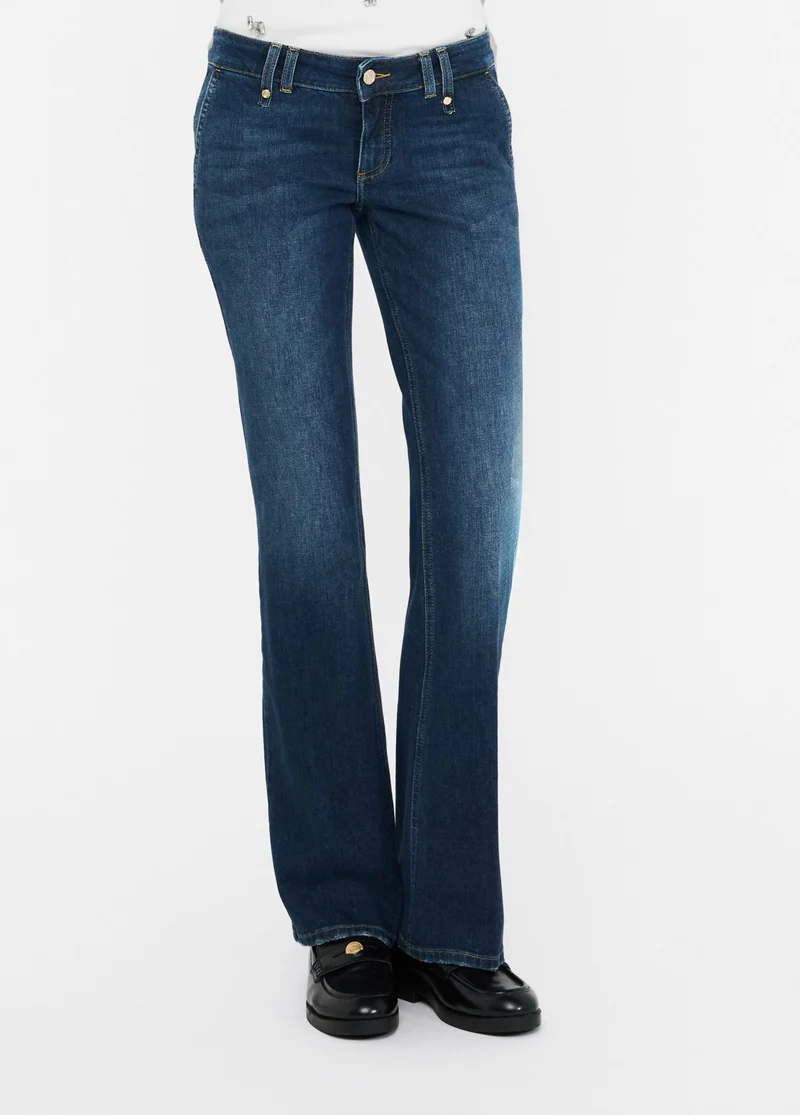 Low-rise bootcut jeans