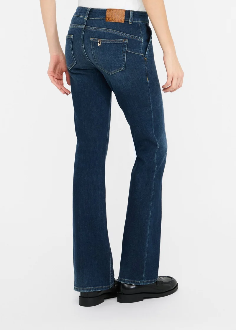 Low-rise bootcut jeans