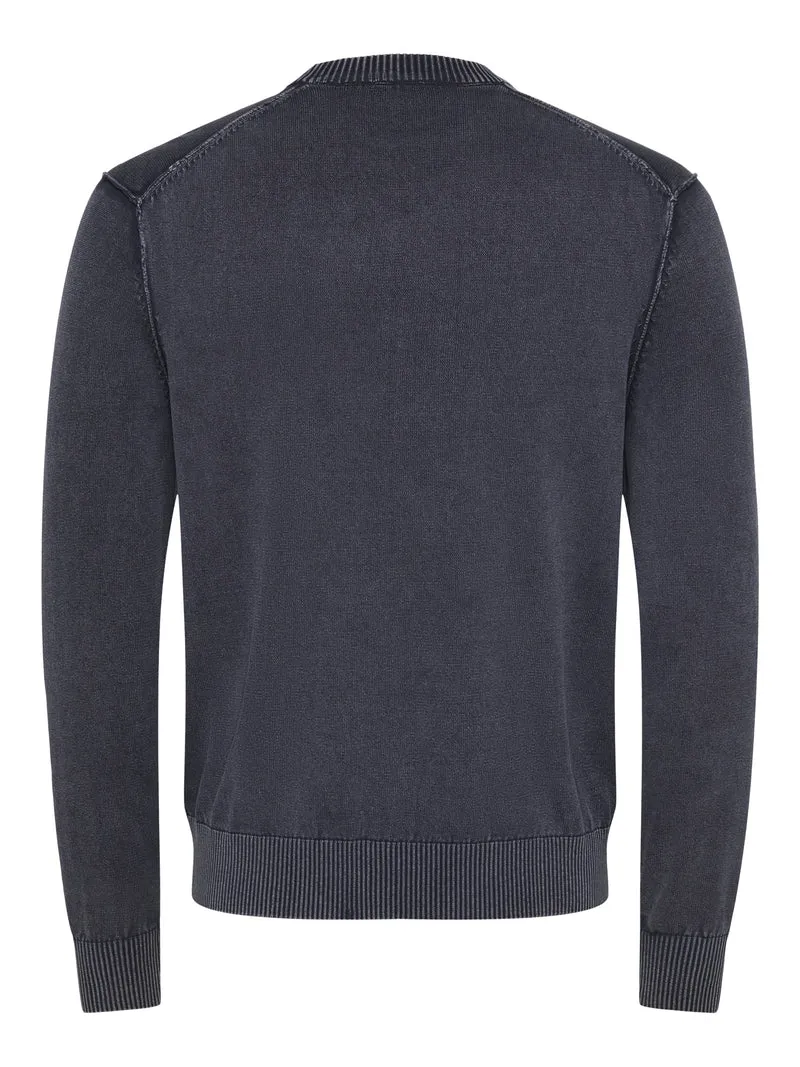ONSGARSON LS REG WASH CREW KNIT, Dark Sapphire
