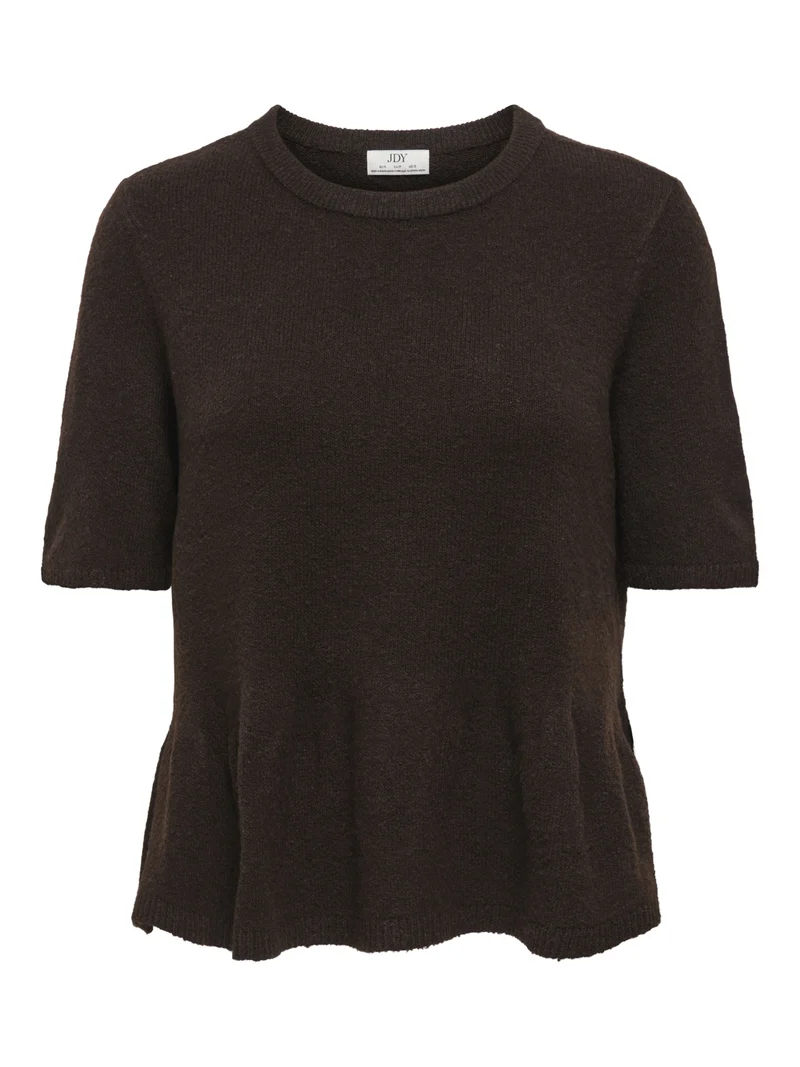 JDYBRILLIANT LIFE S/S ON PEPLUM PUL, Coffee Bean/MELANGE