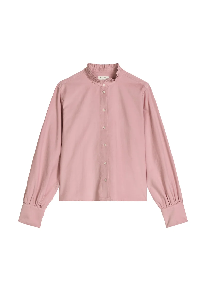 Woven Blouse, LSL, solid, Misty Rose
