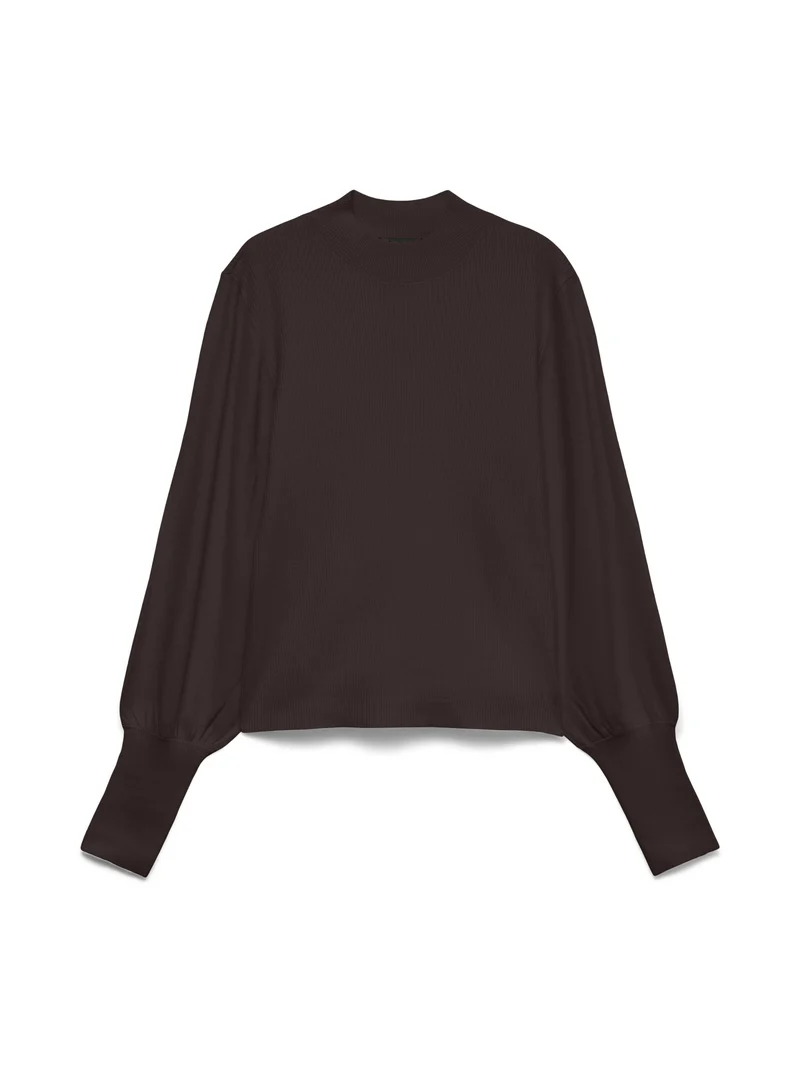 VMHOLLYKARIS LS FUNNELNECK PULLOVER, Chocolate Torte