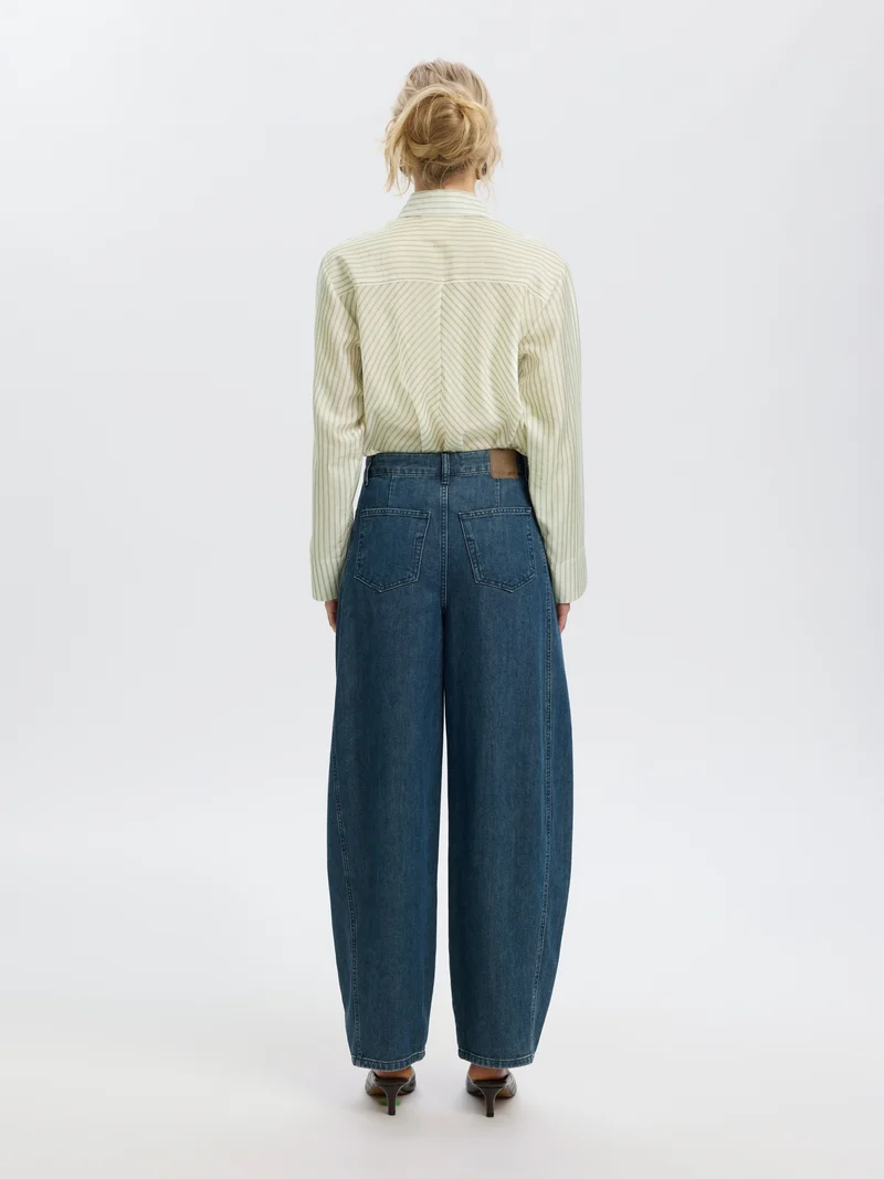 SLWCONNIE LS RELAXED SHIRT, Egret/STRIPE