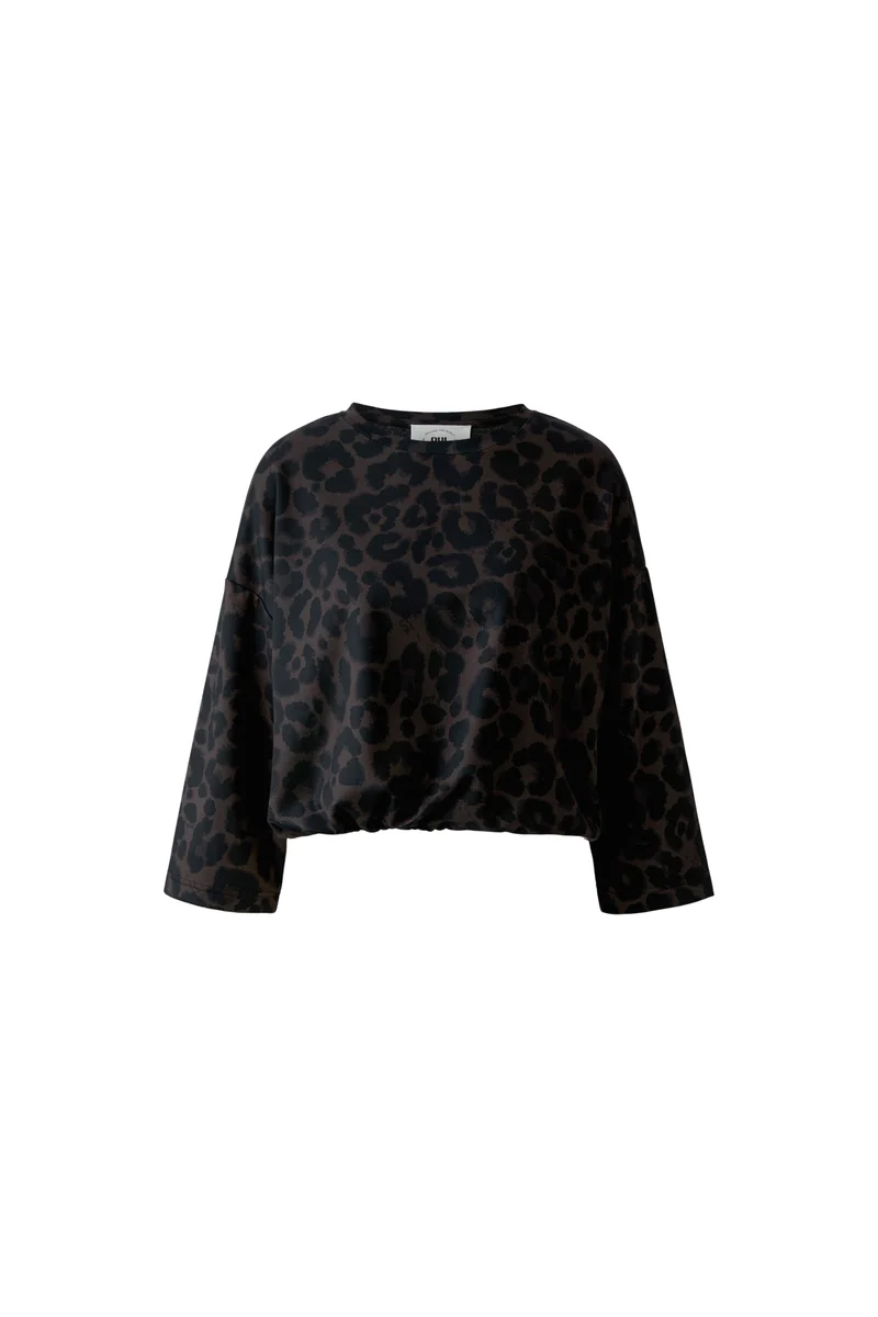 Sweatshirt, dk brown grey