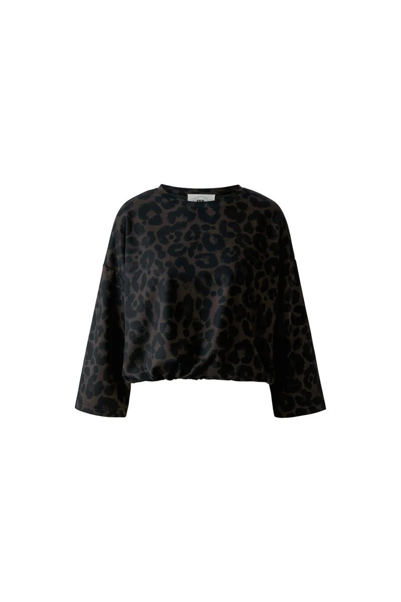 Sweatshirt, dk brown grey