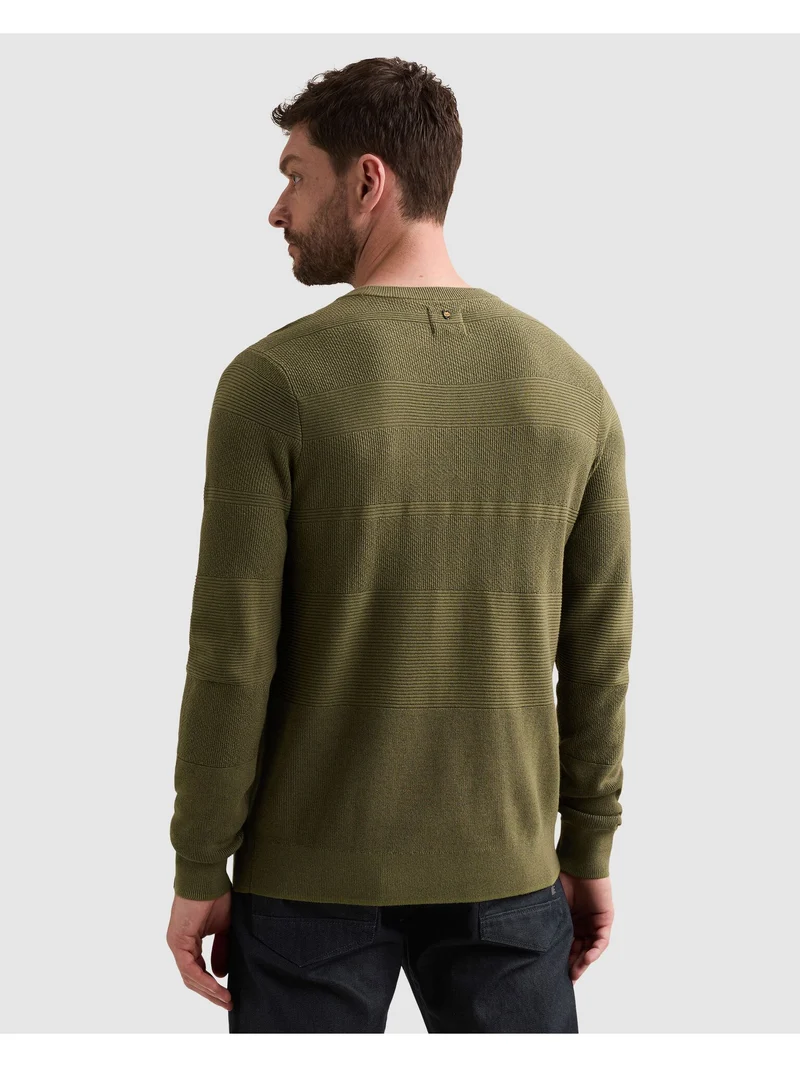 R-neck cotton modal structure, Loden Green