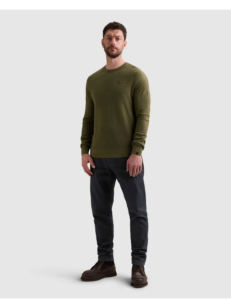 R-neck cotton modal structure, Loden Green