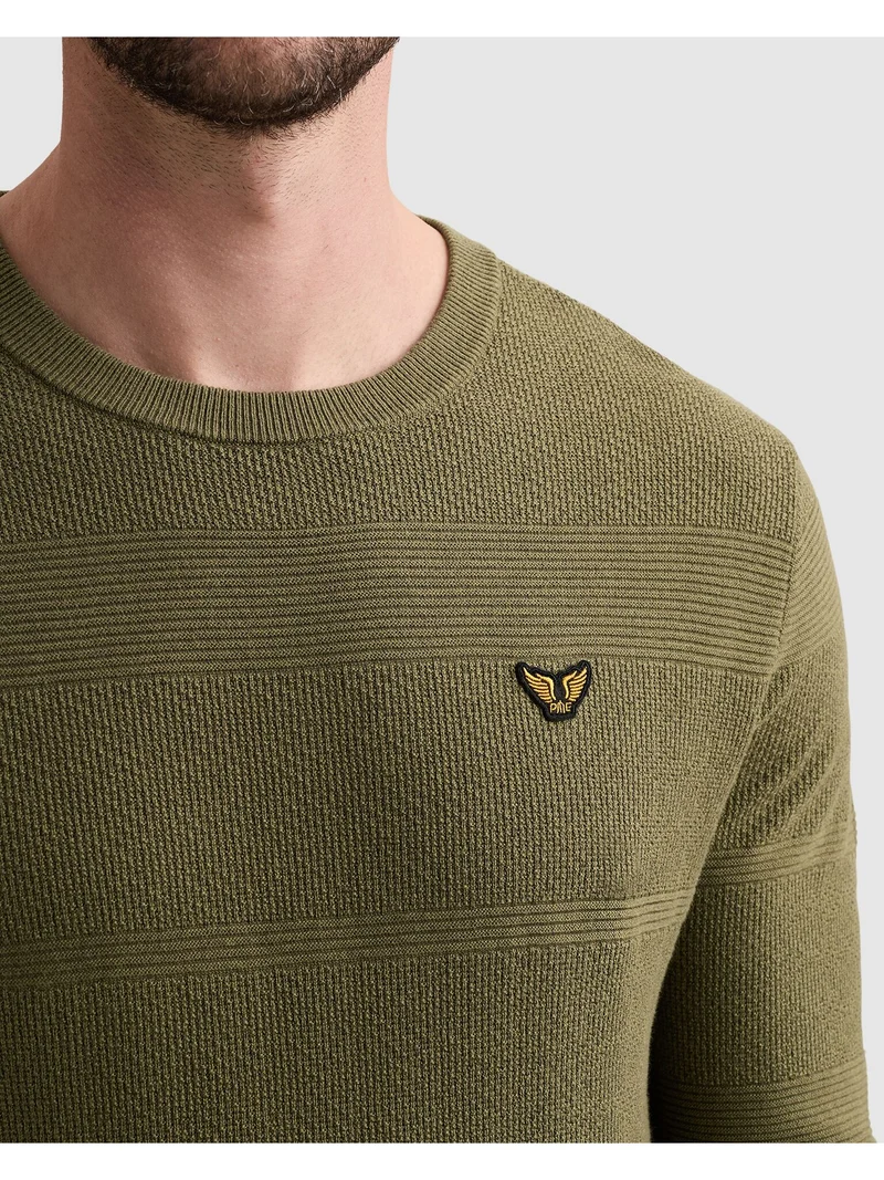 R-neck cotton modal structure, Loden Green