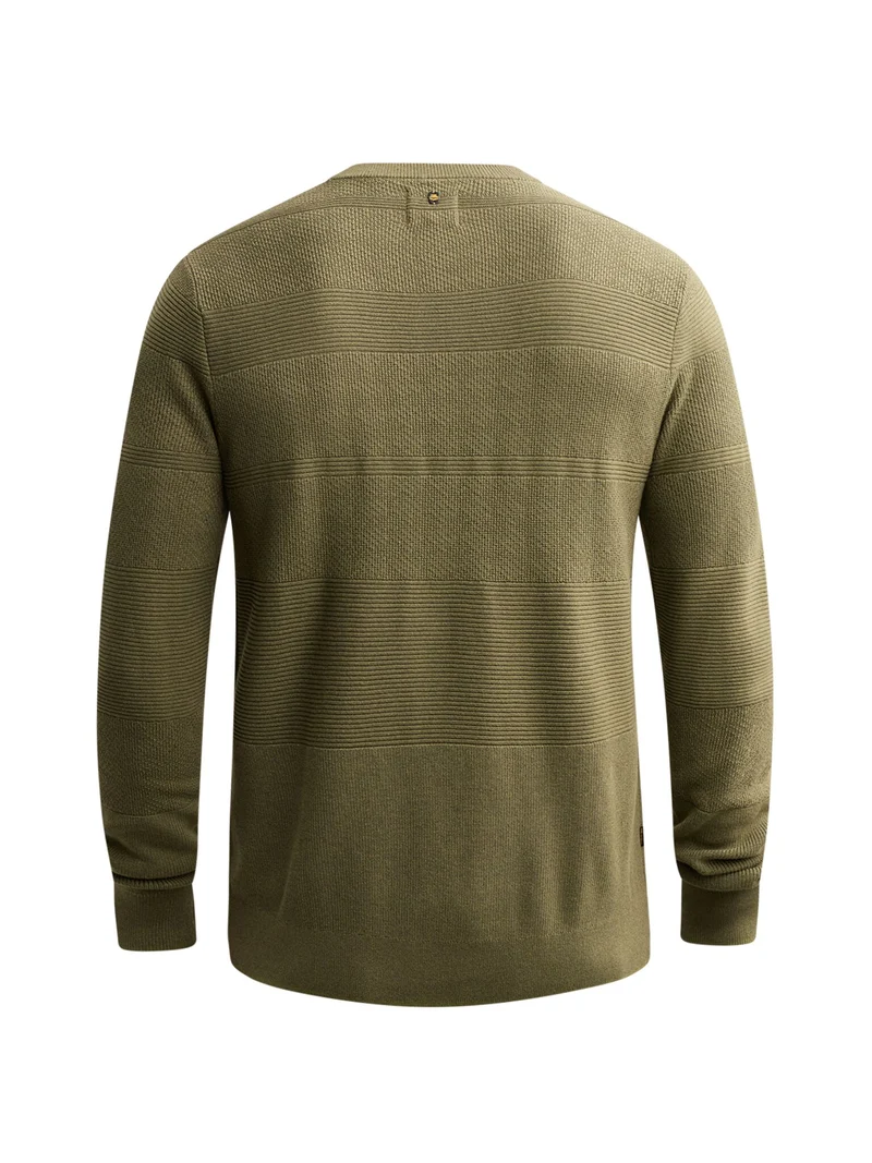 R-neck cotton modal structure, Loden Green