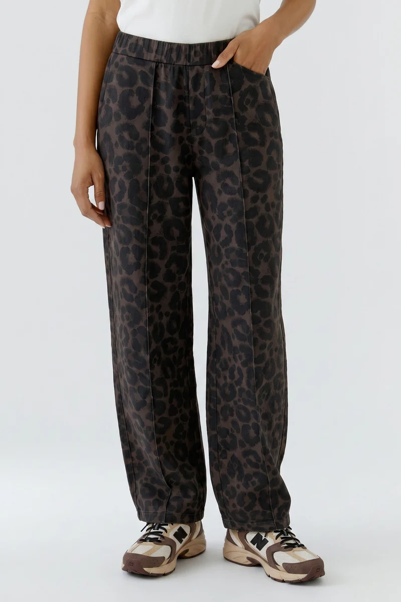 Hose, dk brown grey