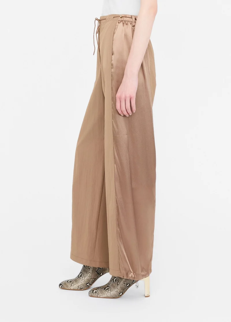 Nylon and Satin Jogging Trousers