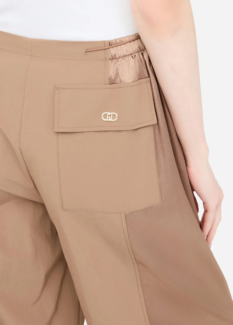 Nylon and Satin Jogging Trousers