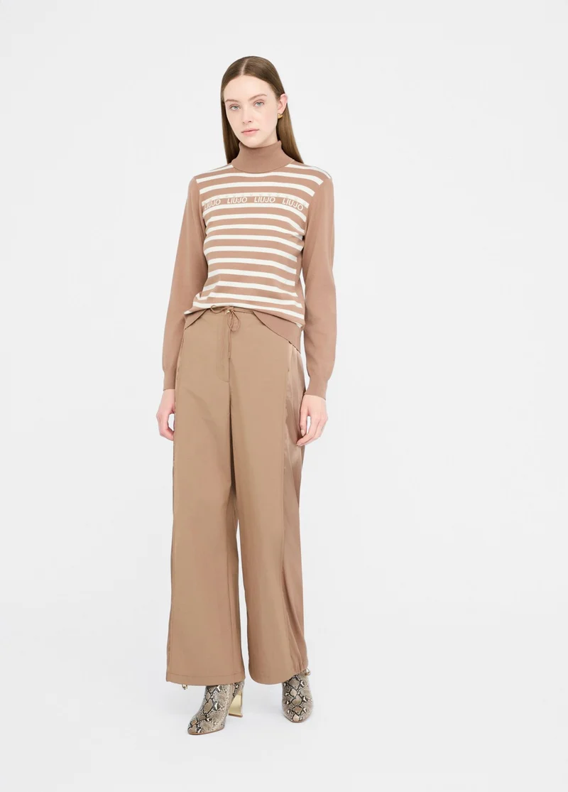 Nylon and Satin Jogging Trousers