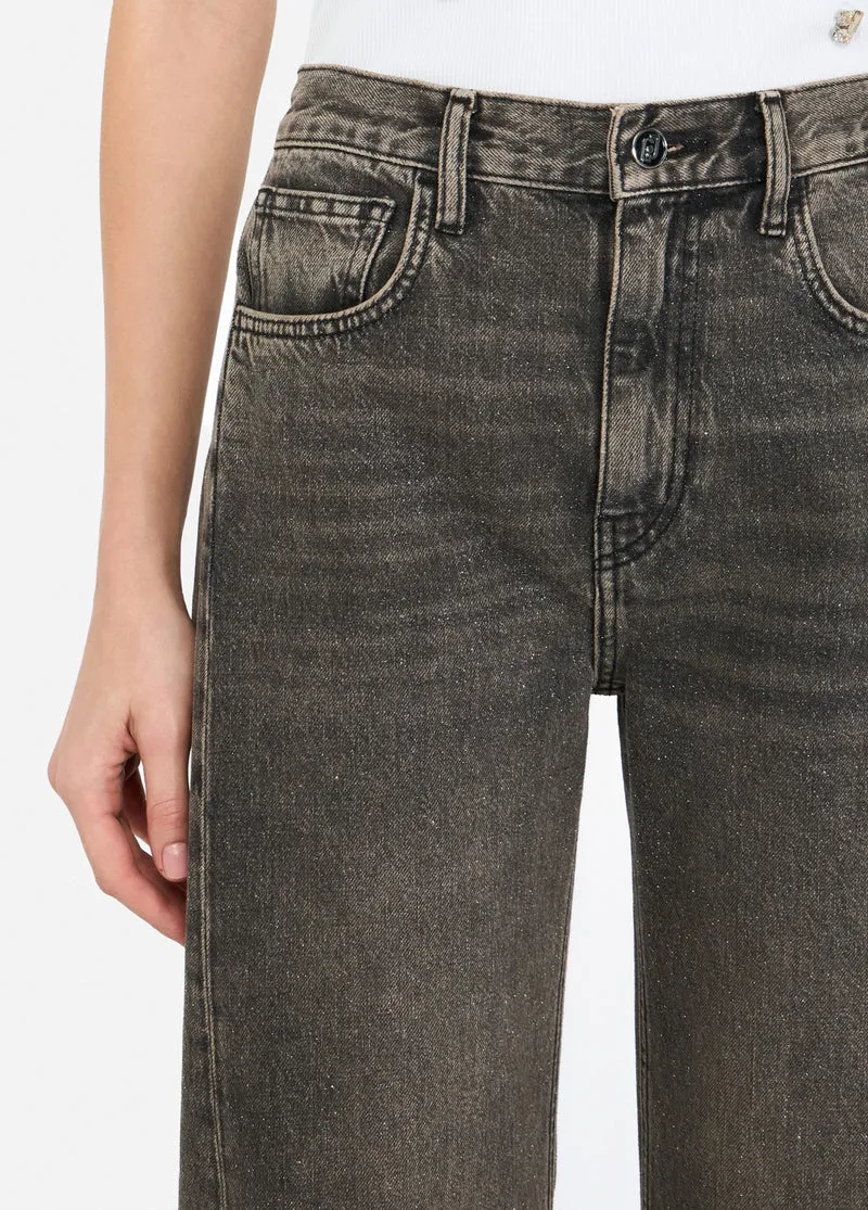Boyfriend jeans with glittery detailing
