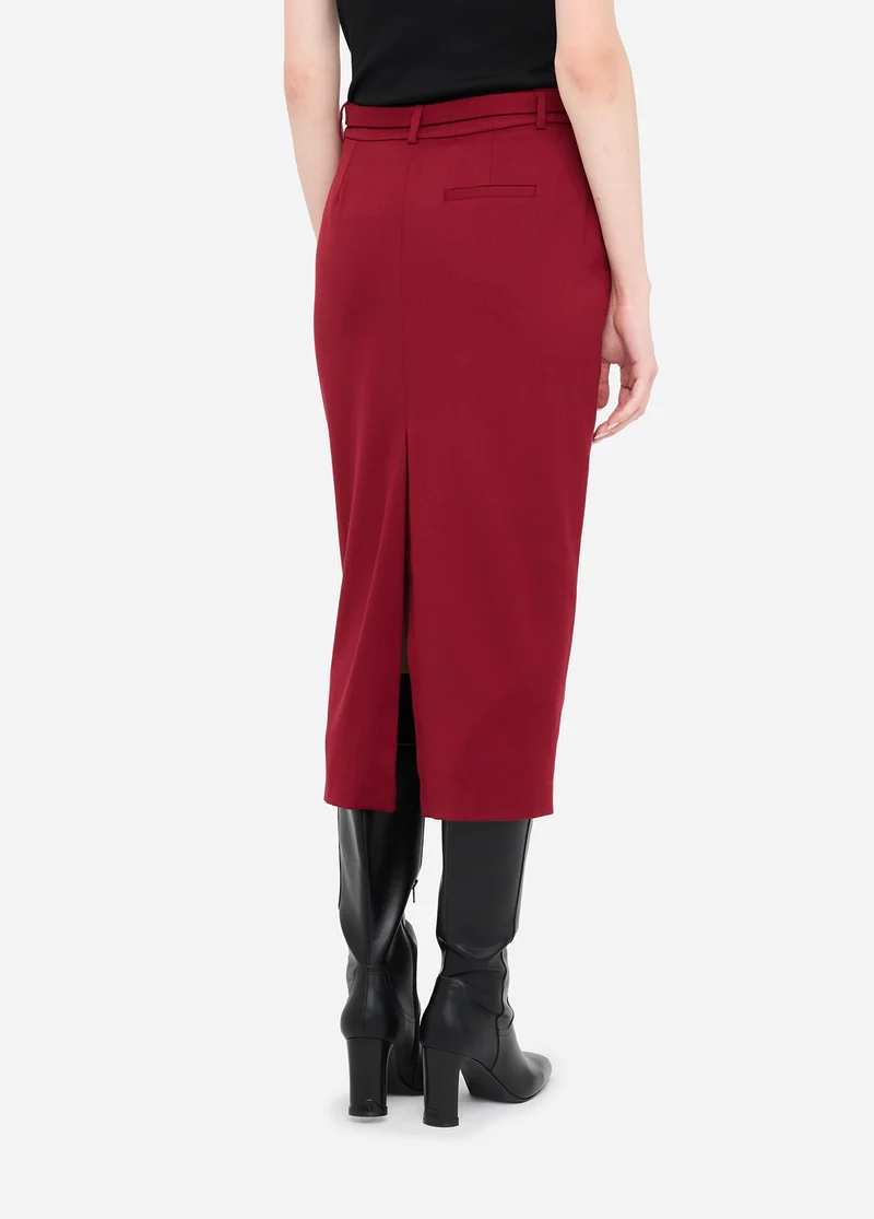 Midi Skirt with Bejewelled Belt