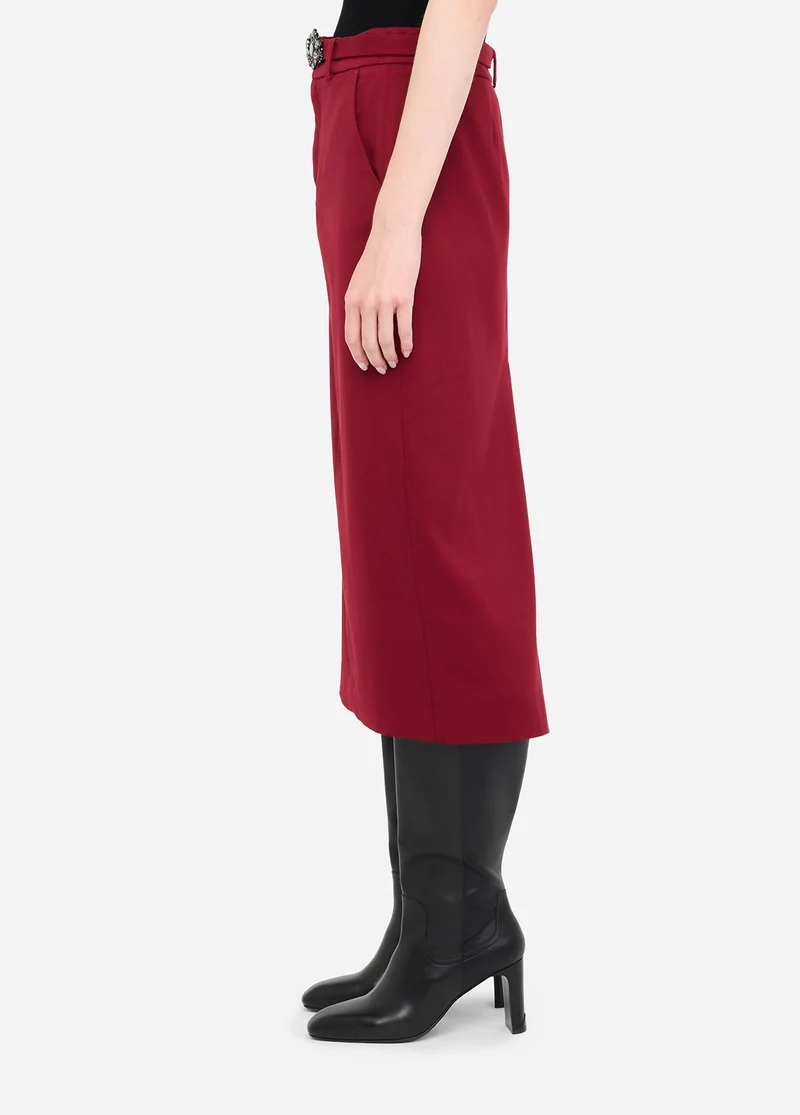 Midi Skirt with Bejewelled Belt