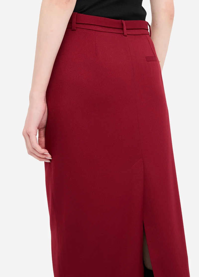 Midi Skirt with Bejewelled Belt