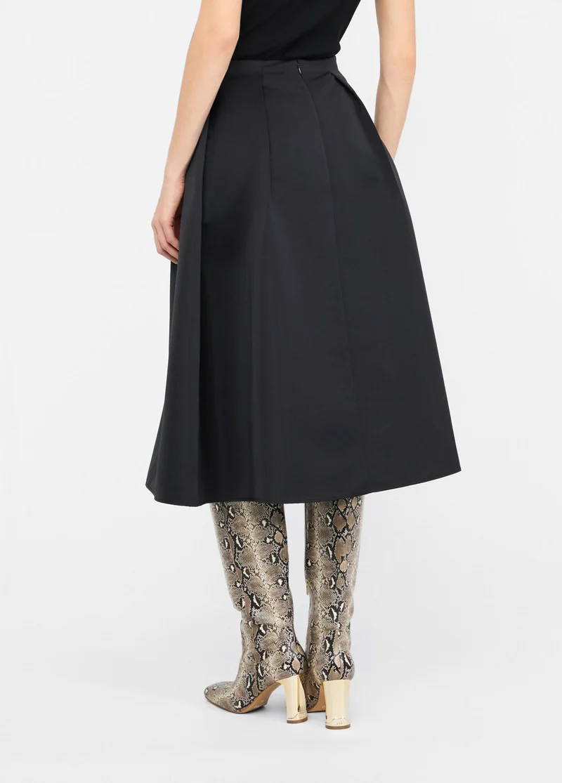 Taffeta Midi Skirt